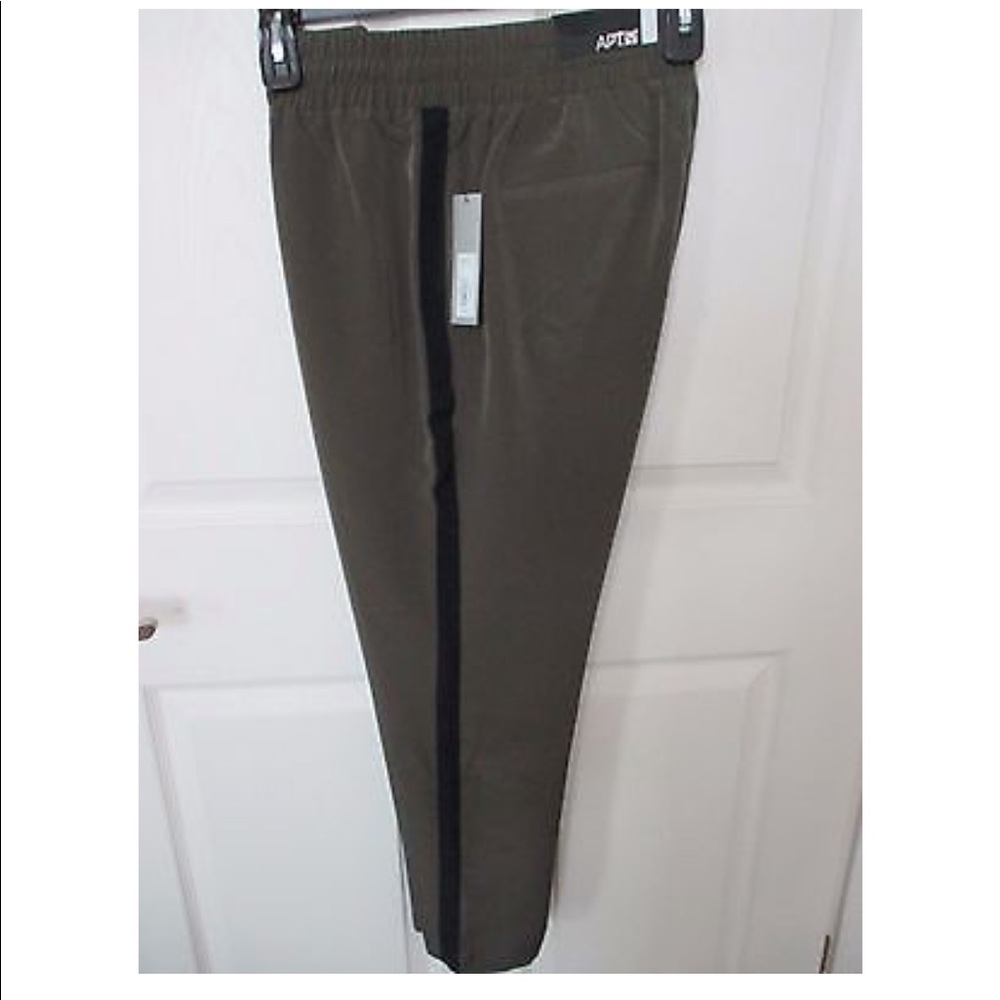 Apt. 9  Tuxedo Soft Ankle Stripe Pants